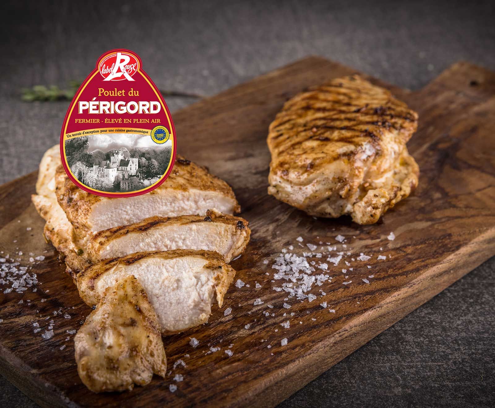 Französische Schwarzfederhuhn Brust ohne Knochen