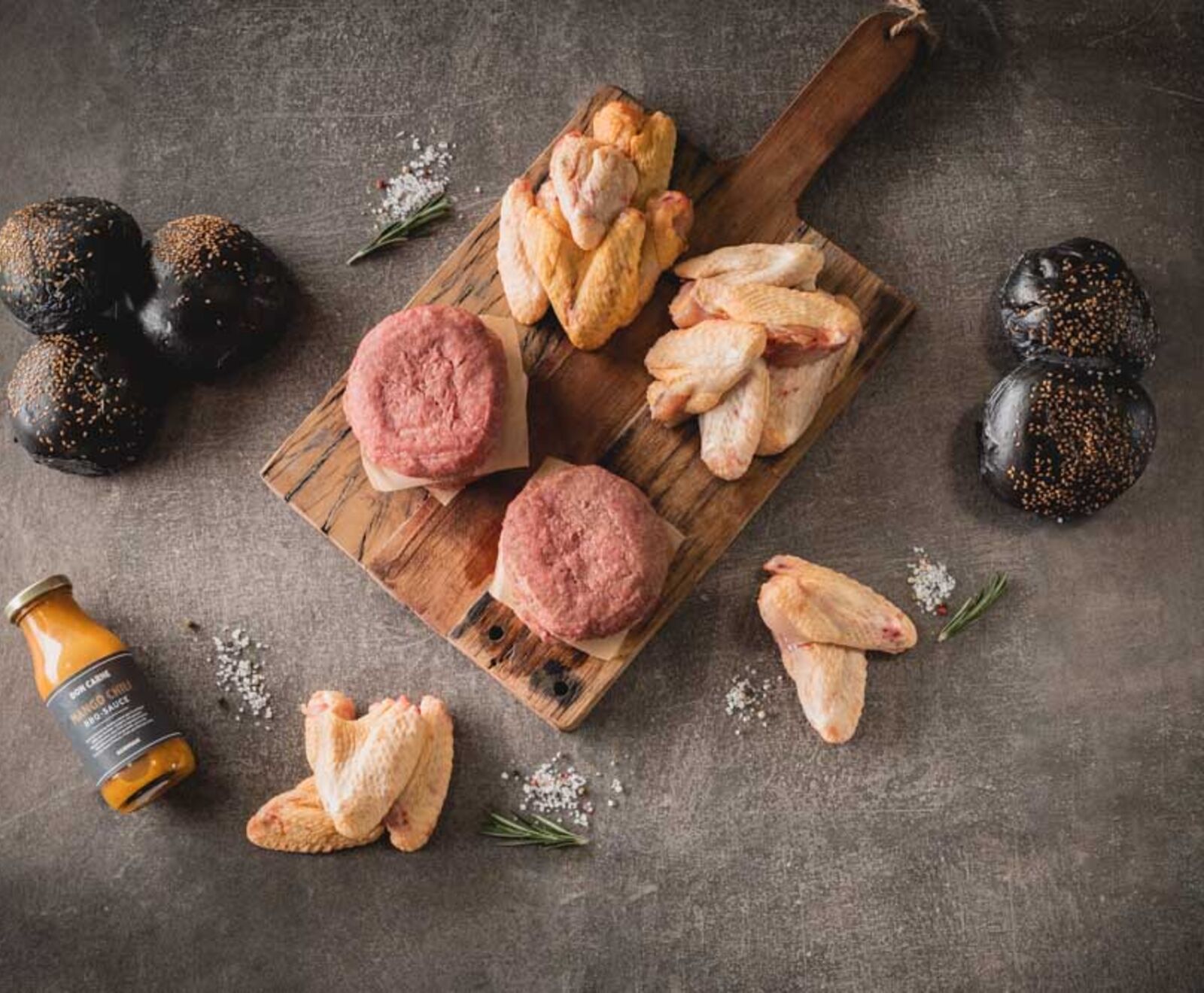 Grillpaket "Chicken Wings & Burger"