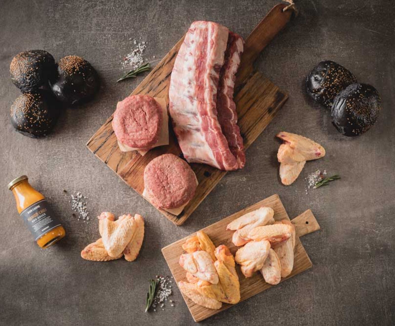 Grillpaket "Wings, Burger & Ribs"